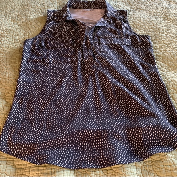 Loft Sleeveless Top with Collar * Med - Picture 4 of 9